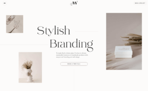 Clean and minimalistic website design example 